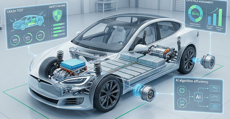4W EV dashboard analytics and system overview